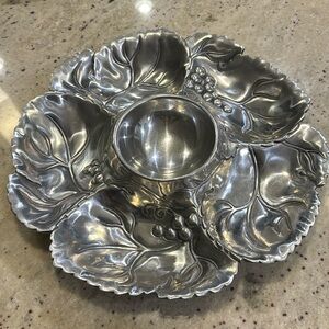 Arthur Court grape collection 5 section serving tray